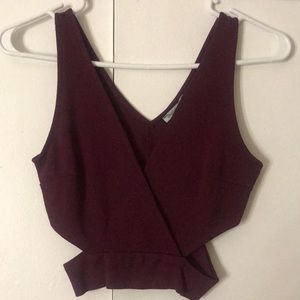 Burgundy crop top